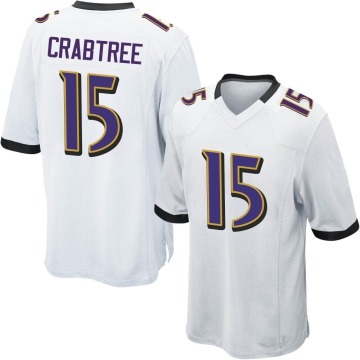 Michael Crabtree Youth White Game Jersey