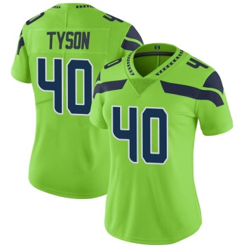 Michael Tyson Women's Green Limited Color Rush Neon Jersey