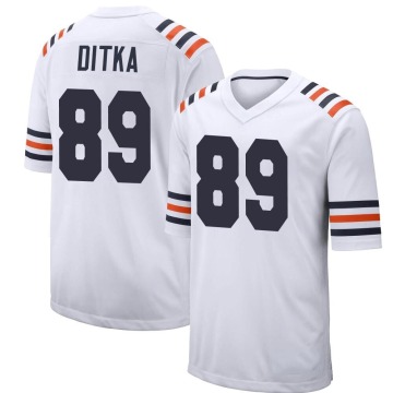 Mike Ditka Men's White Game Alternate Classic Jersey