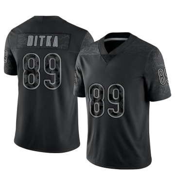 Mike Ditka Youth Black Limited Reflective Jersey