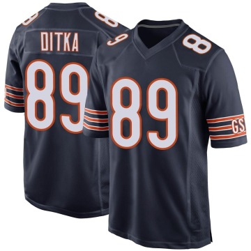 Mike Ditka Youth Navy Game Team Color Jersey