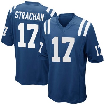 Mike Strachan Men's Royal Blue Game Team Color Jersey