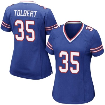Mike Tolbert Women's Royal Blue Game Team Color Jersey