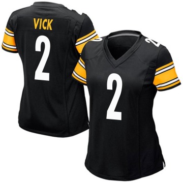 Mike Vick Women's Black Game Team Color Jersey