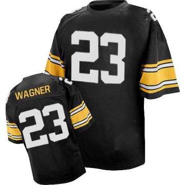 Mike Wagner Men's Black Authentic Team Color Throwback Jersey