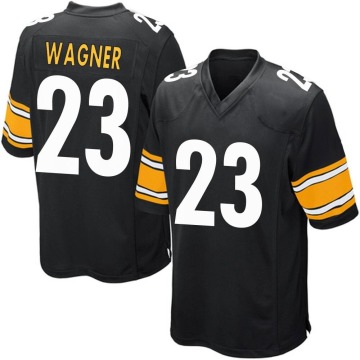 Mike Wagner Youth Black Game Team Color Jersey