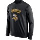 Minnesota Vikings Men's Black Sideline Circuit Performance Sweatshirt