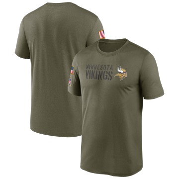Minnesota Vikings Men's Olive Legend 2022 Salute to Service Team T-Shirt