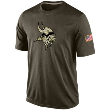 Minnesota Vikings Men's Olive Salute To Service KO Performance Dri-FIT T-Shirt