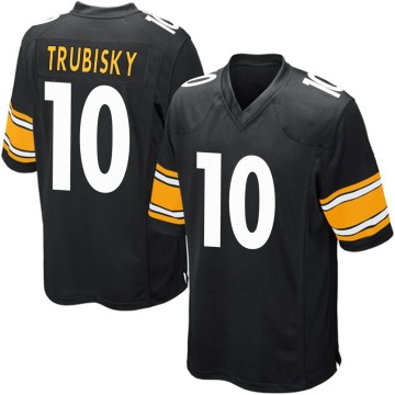 Mitch Trubisky Youth Black Game Team Color Jersey