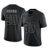 Montaric Brown Men's Black Limited Reflective Jersey