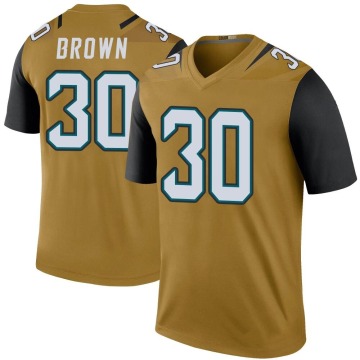 Montaric Brown Men's Gold Legend Color Rush Bold Jersey