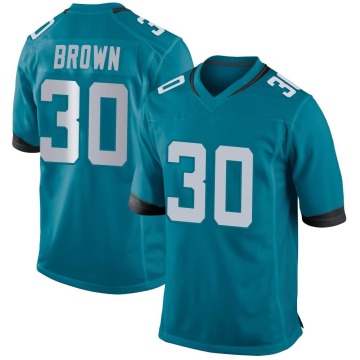 Montaric Brown Youth Brown Game Teal Jersey