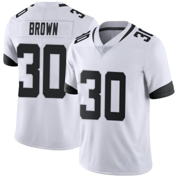 Montaric Brown Youth White Limited Vapor Untouchable Jersey