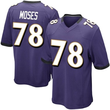Morgan Moses Men's Purple Game Team Color Jersey