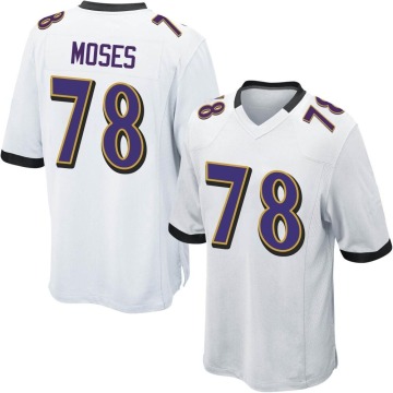 Morgan Moses Men's White Game Jersey