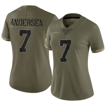 Morten Andersen Women's Olive Limited 2022 Salute To Service Jersey