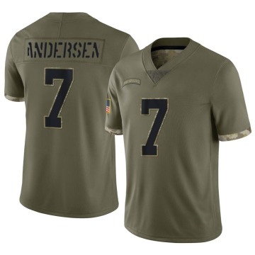 Morten Andersen Youth Olive Limited 2022 Salute To Service Jersey