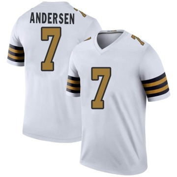 Morten Andersen Youth White Legend Color Rush Jersey