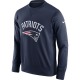 New England Patriots Men's Navy Sideline Circuit Performance Sweatshirt