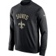 New Orleans Saints Men's Black Sideline Circuit Performance Sweatshirt