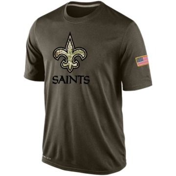New Orleans Saints Men's Olive Salute To Service KO Performance Dri-FIT T-Shirt