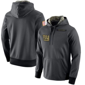 New York Giants Men's Anthracite Salute to Service Player Performance Hoodie