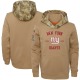 New York Giants Youth Khaki 2019 Salute to Service Therma Pullover Hoodie