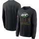 New York Jets Men's Black 2020 Salute to Service Sideline Performance Long Sleeve T-Shirt