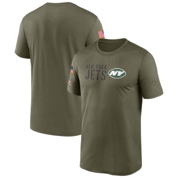 New York Jets Men's Olive Legend 2022 Salute to Service Team T-Shirt