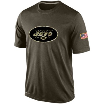 New York Jets Men's Olive Salute To Service KO Performance Dri-FIT T-Shirt