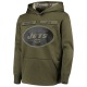 New York Jets Youth Green 2018 Salute to Service Pullover Performance Hoodie
