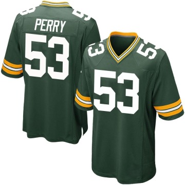 Nick Perry Youth Green Game Team Color Jersey
