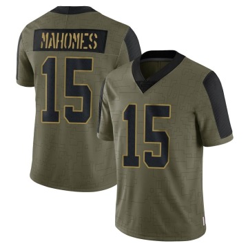 Patrick Mahomes Men's Olive Limited 2021 Salute To Service Jersey