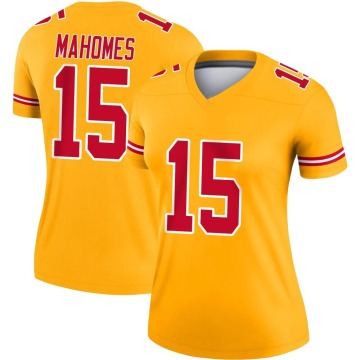 Patrick Mahomes Women's Gold Legend Inverted Jersey