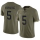 Paul Hornung Men's Olive Limited 2022 Salute To Service Jersey