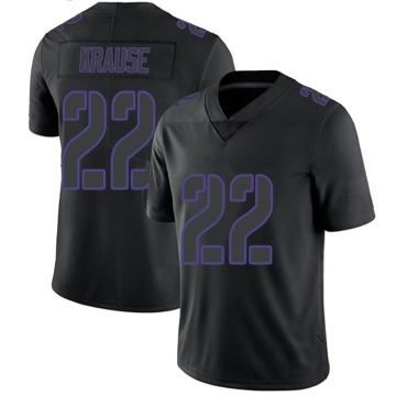 Paul Krause Youth Black Impact Limited Jersey