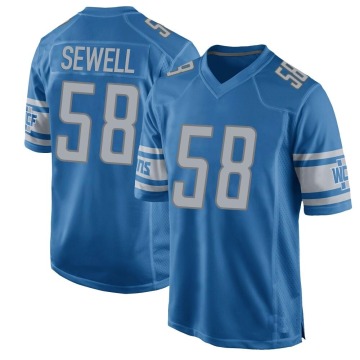 Penei Sewell Men's Blue Game Team Color Jersey