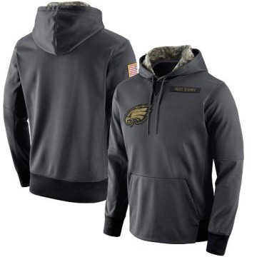 Philadelphia Eagles Men's Anthracite Salute to Service Player Performance Hoodie
