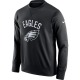 Philadelphia Eagles Men's Black Sideline Circuit Performance Sweatshirt
