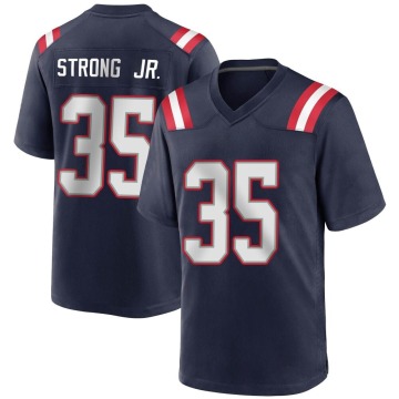 Pierre Strong Jr. Youth Navy Blue Game Team Color Jersey