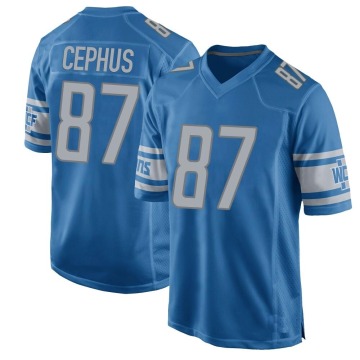 Quintez Cephus Men's Blue Game Team Color Jersey