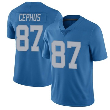 Quintez Cephus Men's Blue Limited Throwback Vapor Untouchable Jersey