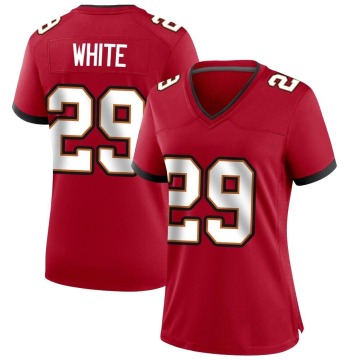 Rachaad White Women's White Game Red Team Color Jersey