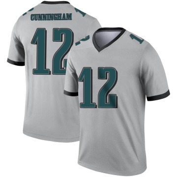 Randall Cunningham Youth Legend Silver Inverted Jersey