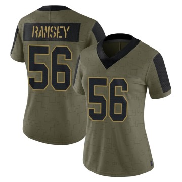 Randy Ramsey Women's Olive Limited 2021 Salute To Service Jersey