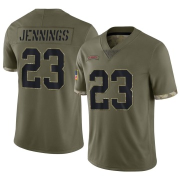 Rashad Jennings Men's Olive Limited 2022 Salute To Service Jersey