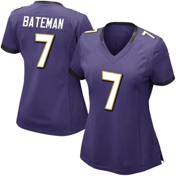 Rashod Bateman Women's Purple Limited Team Color Vapor Untouchable Jersey