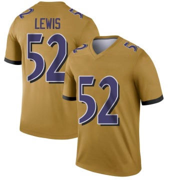 Ray Lewis Men's Gold Legend Inverted Jersey