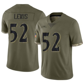 Ray Lewis Men's Olive Limited 2022 Salute To Service Jersey